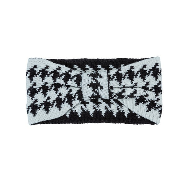 HOUNDSTOOTH BOW HEAD BAND