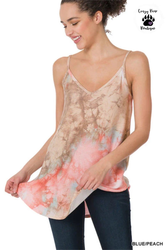 SOFT F/TERRY REVERSIBLE TIE DYE CAMI