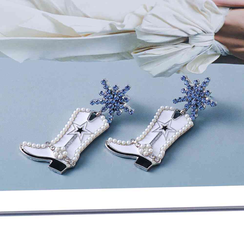 Boot Alloy Dangle Earrings